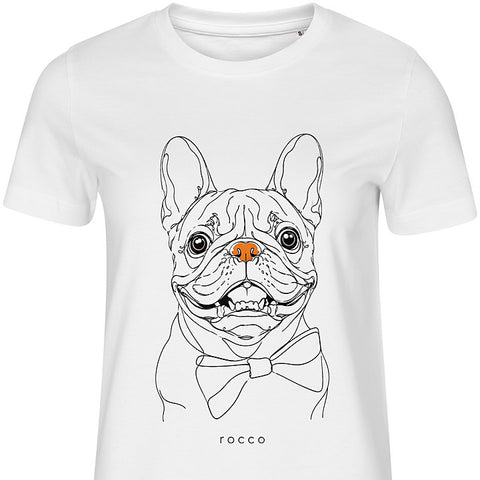 Line Art · French Bulldog: dog portrait t-shirt