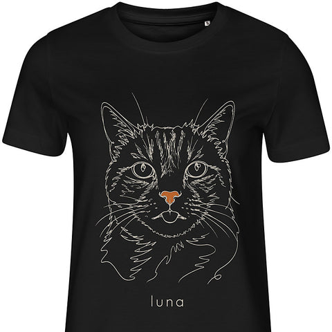 Line Art · Lynx Point Cat: cat portrait t-shirt