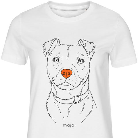 Line Art · Staffy: dog portrait t-shirt