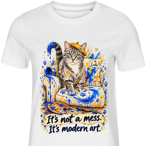 Modern Art: cat portrait t-shirt