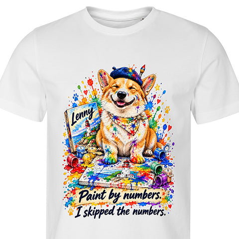 Paint by Numbers: dog portrait t-shirt
