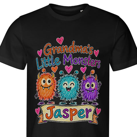 Grandma’s Little Monsters: dog portrait t-shirt