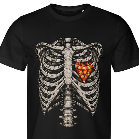 Skeleton Ribcage: dog portrait t-shirt