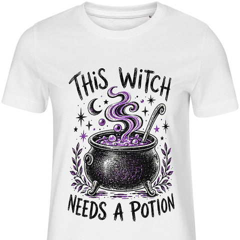 This Witch Needs a Potion: dog portrait t-shirt