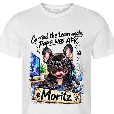 Carried Again: dog portrait t-shirt