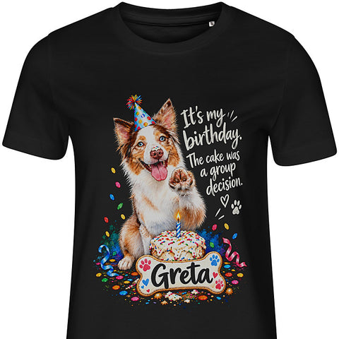 It’s My Birthday: dog portrait t-shirt