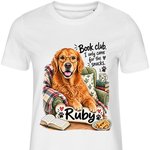 Book Club: dog portrait t-shirt