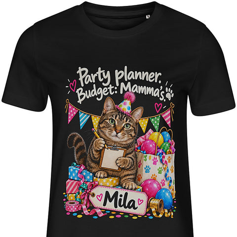 Party Planner: cat portrait t-shirt