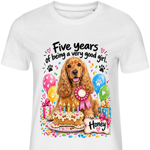 Five Good Years: dog portrait t-shirt