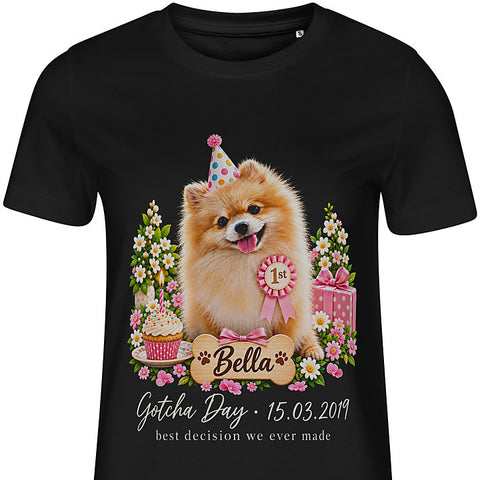 Gotcha Day: dog portrait t-shirt