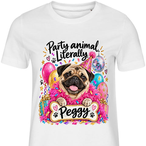 Party Animal: dog portrait t-shirt