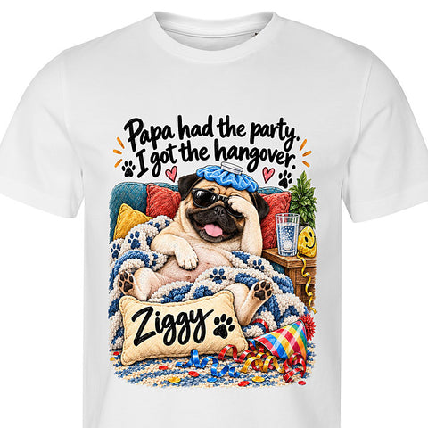Hangover: dog portrait t-shirt