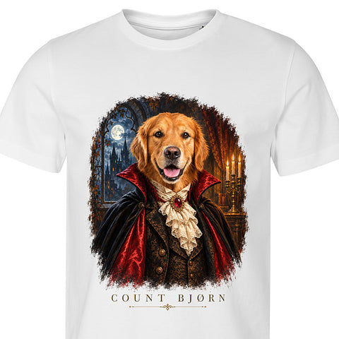 Vampire Count: dog portrait t-shirt