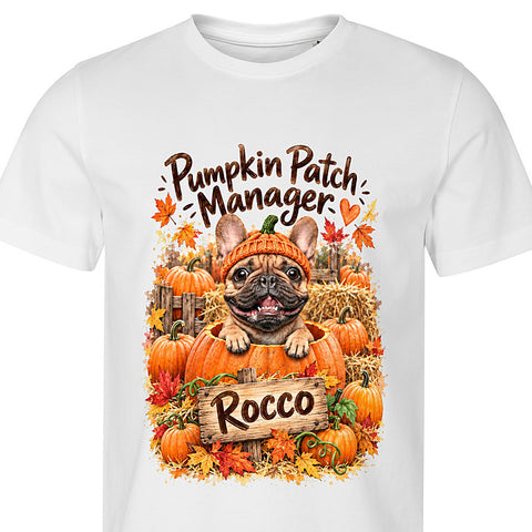 Pumpkin Patch Manager: dog portrait t-shirt