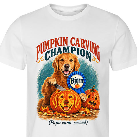 Carving Champion: dog portrait t-shirt
