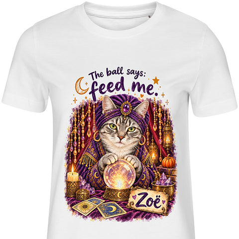 Fortune Teller: cat portrait t-shirt