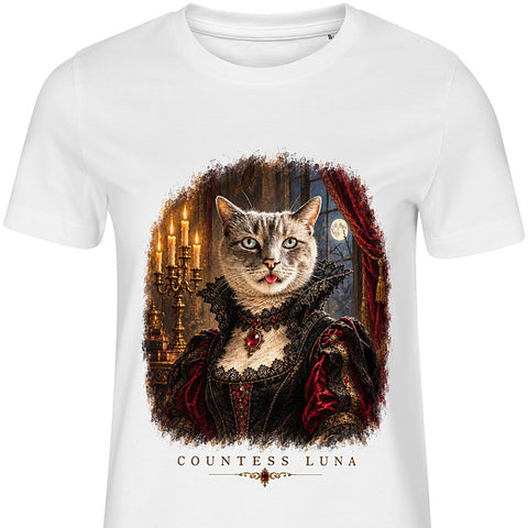 Vampire Countess: cat portrait t-shirt
