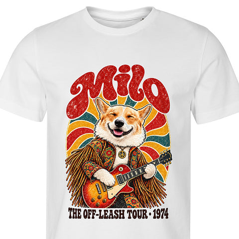 The Off-Leash Tour: dog portrait t-shirt