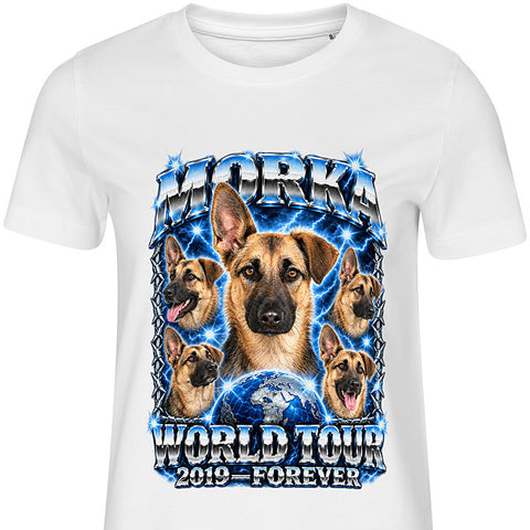 World Tour: dog portrait t-shirt