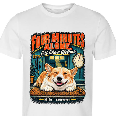 Four Minutes Alone: dog portrait t-shirt