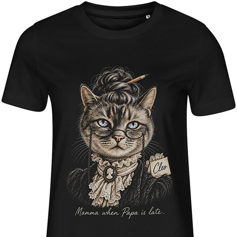 The Librarian: cat portrait t-shirt