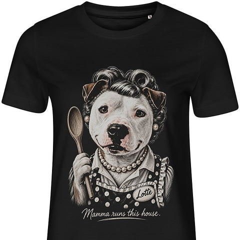 The Homemaker: dog portrait t-shirt