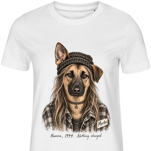 The Grunge Kid: dog portrait t-shirt