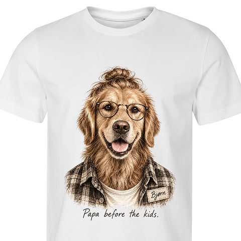 The Hipster: dog portrait t-shirt