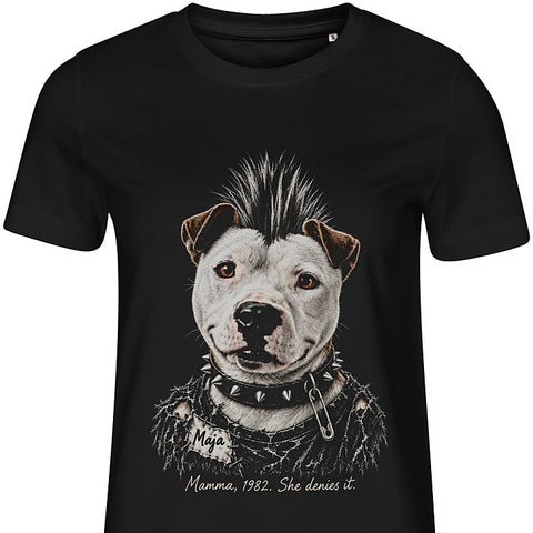 The Punk: dog portrait t-shirt