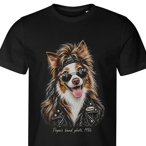 The Rockstar: dog portrait t-shirt