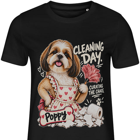 Cleaning Day: dog portrait t-shirt