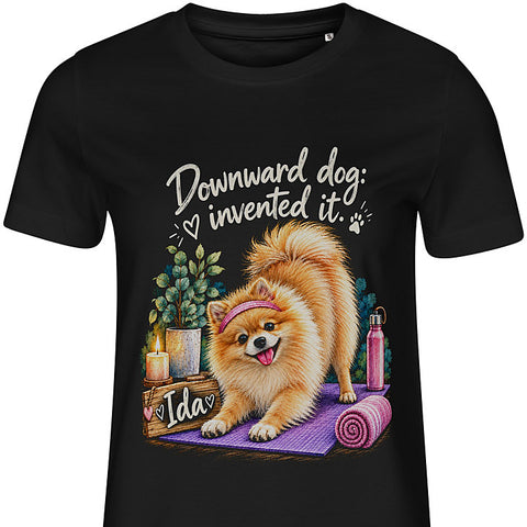 Downward Dog: dog portrait t-shirt