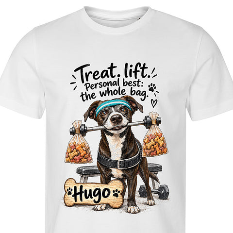 Treat Lift: dog portrait t-shirt
