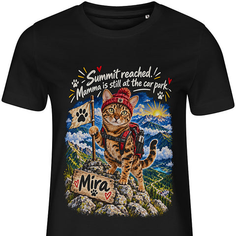 Summit: cat portrait t-shirt